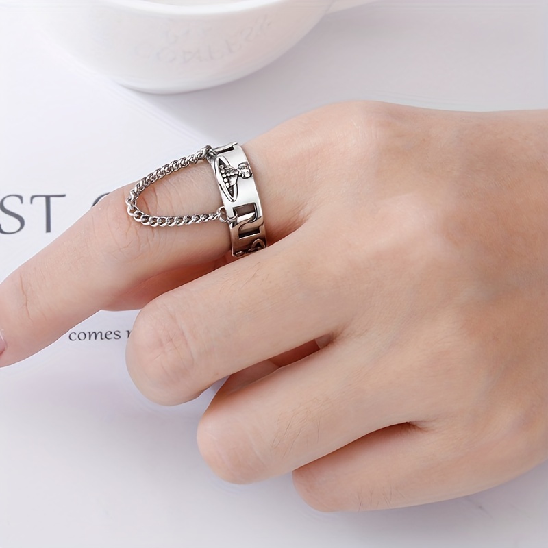 Men's Celestial Chain Adjustable Ring - Perfect Gift